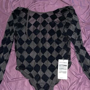 Disturbia scoop back body suit - UK Sizing